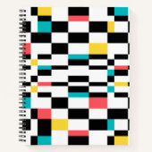 カラフル，都市，モダン,トレンディー幾何学的パターン ノートブック (正面)