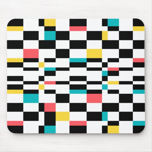 カラフル,都市,モダン,トレンディー幾何学的パターン マウスパッド (正面)