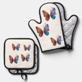 カラフル 鍋つかみ&鍋敷きセット (正面/裏面)