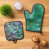 カラフル 鍋つかみ&鍋敷きセット (トップダウン)