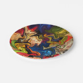 カラフル,陽気,カラフル+パターン,テキスタイル ペーパープレート (アングル)