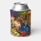 カラフル，陽気，カラフル+パターン，テキスタイル 缶クーラー (缶裏面)