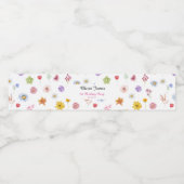 カラフル&鮮やかワイルドフラワーウォーターボトルラベル ペットボトルラベル (シングルラベル)