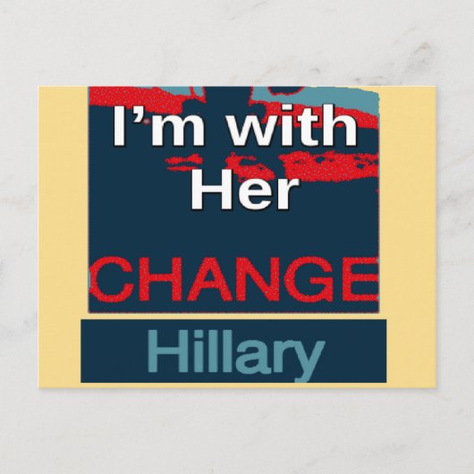 カラフル 2016 私は彼女と一緒 ハイリーに投票して 米国 ポストカード (正面)