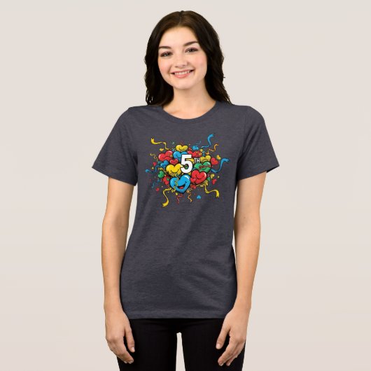 カラフル 5周年記念  トライブレンドＴシャツ (正面全面)