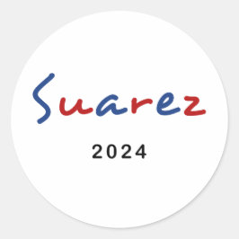 カラフル Francis Suarez 2024スクリプト文字 ラウンドシール
