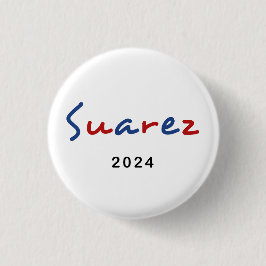 カラフル Francis Suarez 2024スクリプト文字 缶バッジ