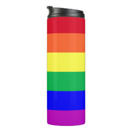 カラフル LGBTQIA プライド クラシック レインボーフラッグ タンブラー