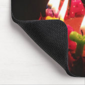 カラフル、LitCの"ハッピーバースデー"の蝋燭、暗室 マウスパッド (コーナー)