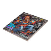 カラフル-meヒッパイシック70sチャイルドセラミックタイル タイル (側面)