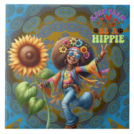 カラフル-meヒッピー保シック落ち着いた陶芸瓦 タイル (正面)