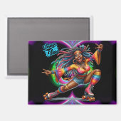 カラフル-Meヒッピー・シック・ヴィンテージ・マグネット マグネット (正面/裏面)