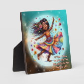 カラフル-Me Hippieシックなムーンプラークとイーゼル フォトプラーク (正面)