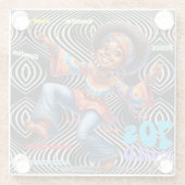 カラフル-Me Hippie Chic 70sチャイルドコースター ガラスコースター (裏面)