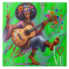 カラフル-me Hippie Chic LOVEセラミックタイル タイル