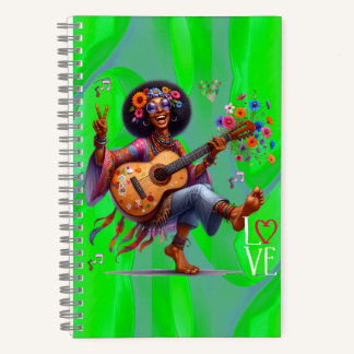 カラフル-me Hippie Chic LOVE Spiral Notebook ノートブック