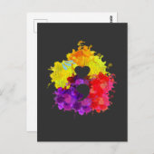 カラフル Mental Health認識度セミコロン ポストカード (正面/裏面)