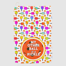 カラフル, Pickleball Paddles, Orange Pickleballs ゴルフタオル