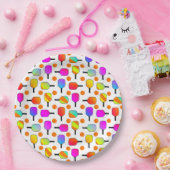 カラフル, Pickleball Paddles, Orange Pickleballs ペーパープレート (パーティー)