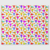 カラフル, Pickleball Paddles, Orange Pickleballs ラッピングペーパー (フラット)