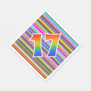 カラフル+ Rainbow Pattern "17"イベント# スタンダードランチョンナプキン