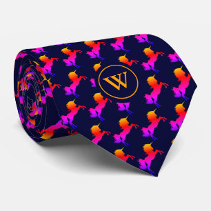 カラフル UNICORN plus MONOGRAM青 ネクタイ