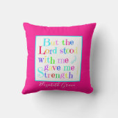 カラフル、w聖なる書物、 経典節(Timothy) クッション (裏面)