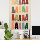 カラフルA ポスター (ホームオフィス)