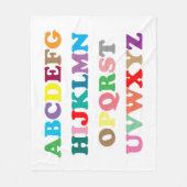 カラフルABC フリースブランケット (正面)