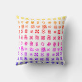カラフルAdinkra African記号 クッション (裏面)