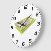 カラフルAmerican Money現金とコイン ラージ壁時計 (傾斜)