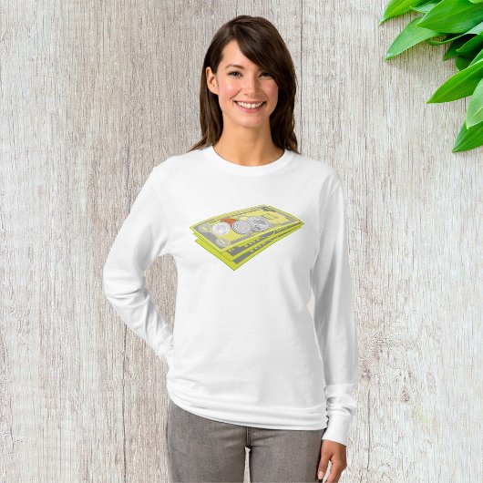 カラフルAmerican Money現金とコイン Tシャツ