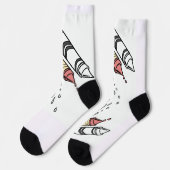 カラフルArtポップ・アートの Splashグラフィックソックス ソックス (左)