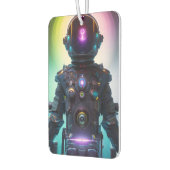 カラフルAtompunk宇宙飛行士デジタルAIアート カーエアーフレッシュナー (左)