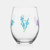 カラフルBirdie Me忘れ Notフローラ70誕生日 ステムなしワイングラス (裏面)