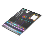 カラフルBlack Office School Large Notepad ノートパッド (アングル)