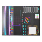 カラフルBlack Office School Large Notepad ノートパッド (正面)