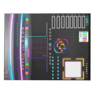 カラフルBlack Office School Large Notepad ノートパッド