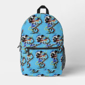 カラフルBmxフラットランドバイク プリントバックパック (正面)