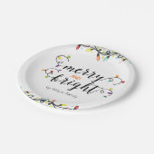 カラフルBright forメリー Holiday party ペーパープレート (アングル)