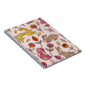 カラフルBunnies：かわいいフローラヴィンテージ。 ノートブック (右側)