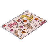 カラフルBunnies：かわいいフローラヴィンテージ。 ノートブック (左側)