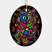 カラフルcat2 セラミックオーナメント (右)