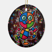 カラフルcat2 セラミックオーナメント (左)