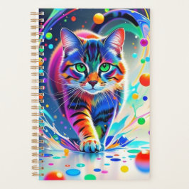 カラフルcat、スプラッシュ絵を描、着色グレーディング プランナー手帳