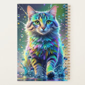 カラフルcat、スプラッシュ絵を描、着色グレーディング プランナー手帳 (裏面)