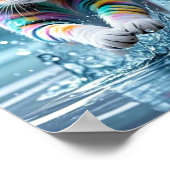 カラフルcat、スプラッシュ絵を描、着色グレーディング ポスター (角)