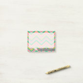 カラフルChevronsトークのバパーソナライズされたブル名 ポストイット (デスク上)