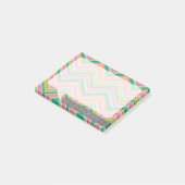 カラフルChevronsトークのバパーソナライズされたブル名 ポストイット (アングル)