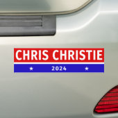 カラフルChris Christie 2024選挙投票 バンパーステッカー (車上)